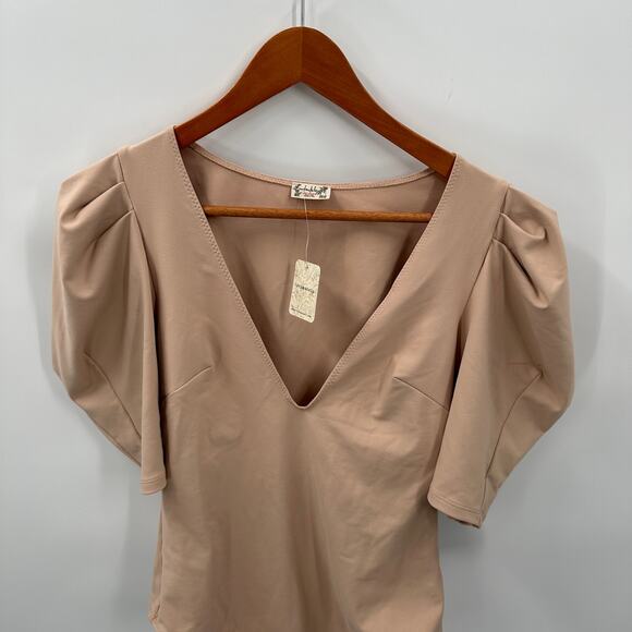 FREE PEOPLE NWT Va Va Voop Bodysuit in Sweet Nothing // S - Picture 6 of 14